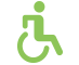Pictogramme fauteuil roulant PMR Personne à mobilité réduite