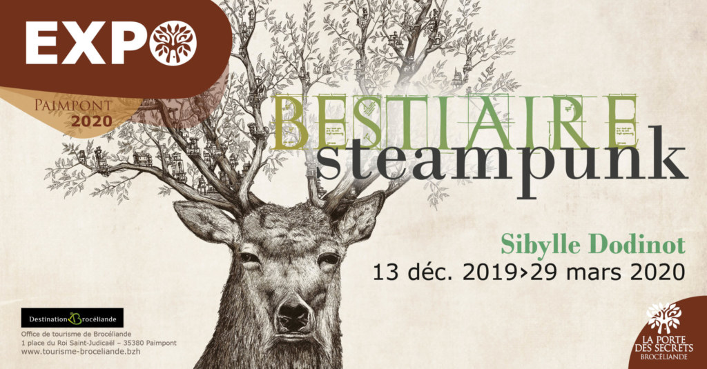 Sibylle Dodinot, bestiaire steampunk expo décembre 2019 à mars 2020
