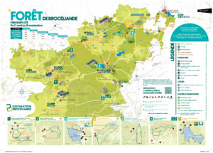 Carte Forêt de Brocéliande Printemps été 2024