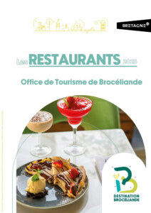 Image illustration plaquette de l'office de tourisme de Brocéliande Restaurants Ed. 2025