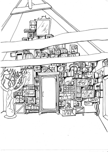 croquis_salleboîtes_Brocéliande, la Porte des Secrets